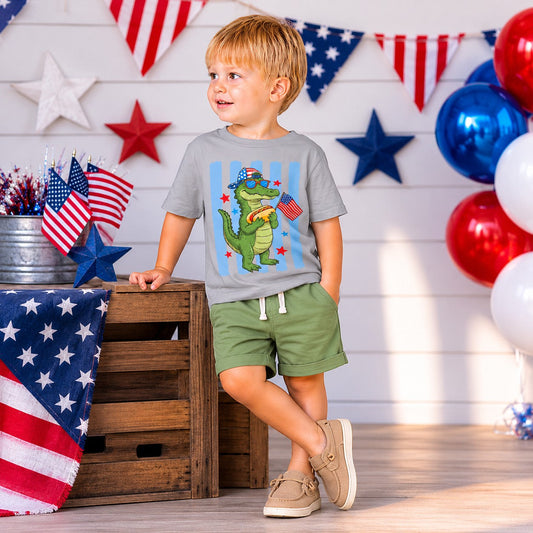 Gator and a Hot dog Boy Youth and Toddler Graphic Tee
