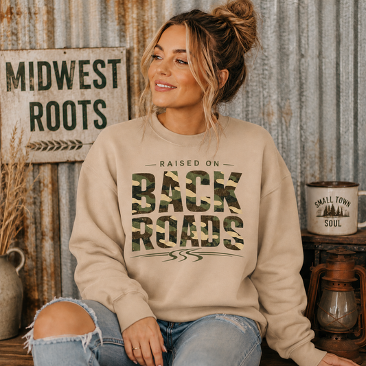 Raised On Back Roads Graphic Sweatshirt