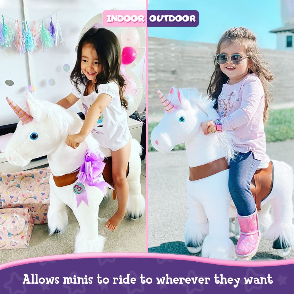 Model U Unicorn Ride-On Toy Age 3-4 White
