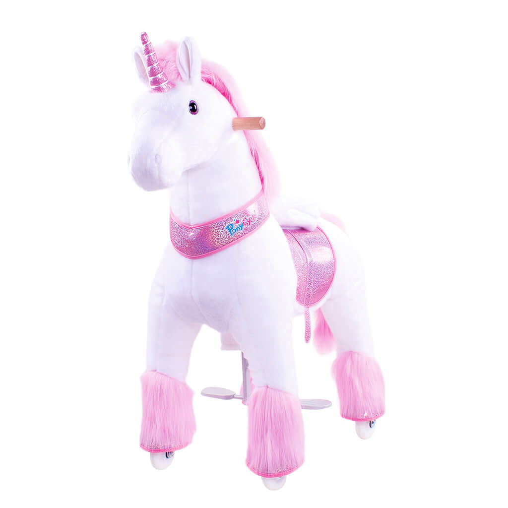 Model U Ride-On Plush Unicorn Age 4-7 Pink