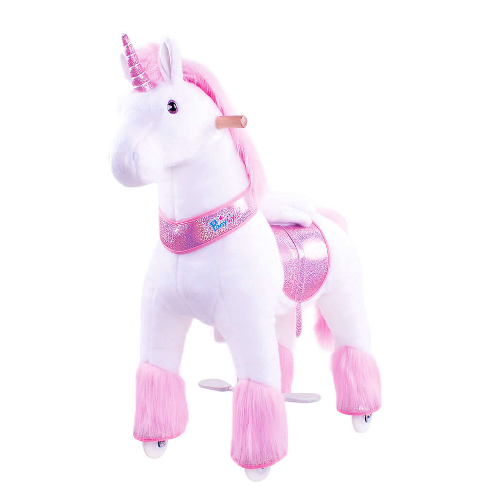 Model U Ride-On Plush Unicorn Age 4-7 Pink