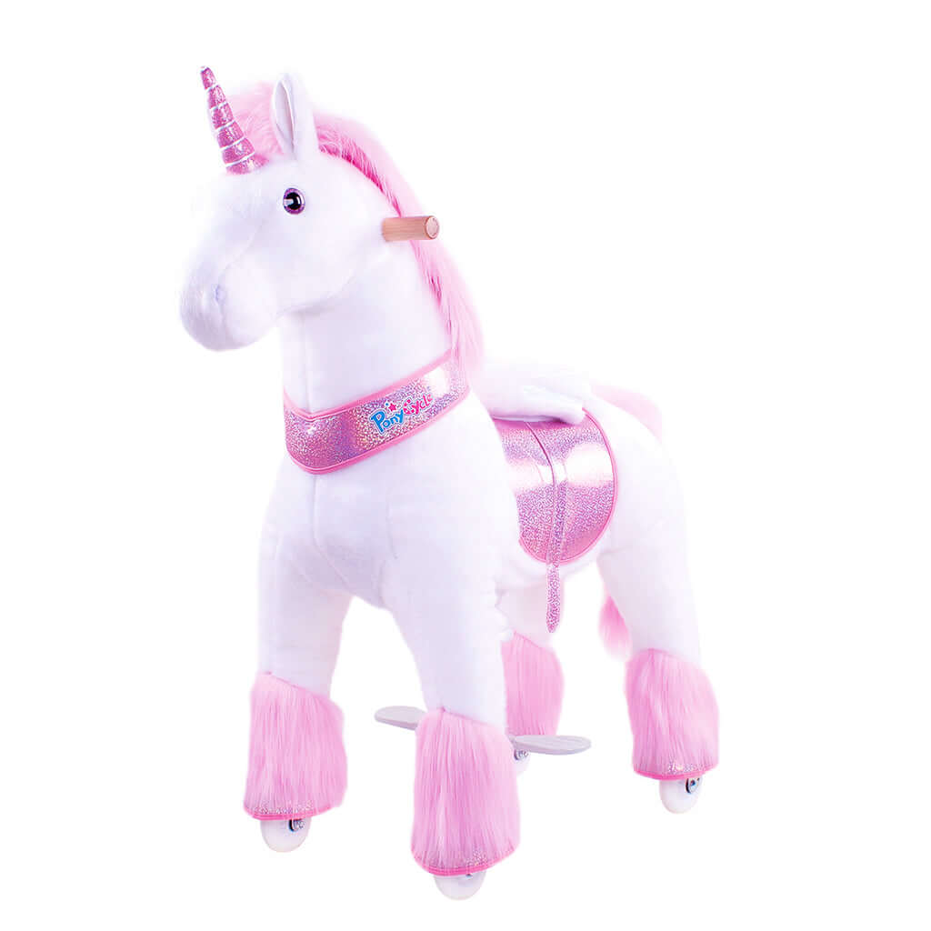 Model U Ride-On Plush Unicorn Age 4-7 Pink