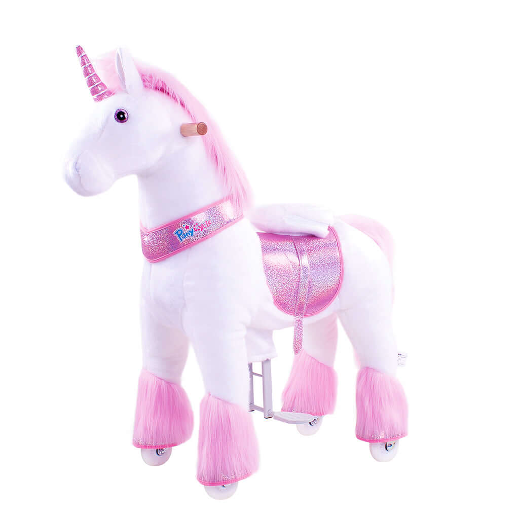 Model U Ride-On Plush Unicorn Age 4-7 Pink