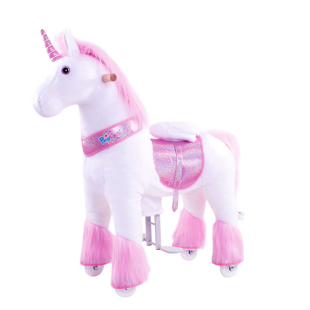 Model U Ride-On Plush Unicorn Age 4-7 Pink