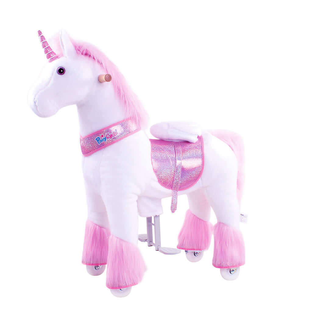 Model U Ride-On Plush Unicorn Age 4-7 Pink