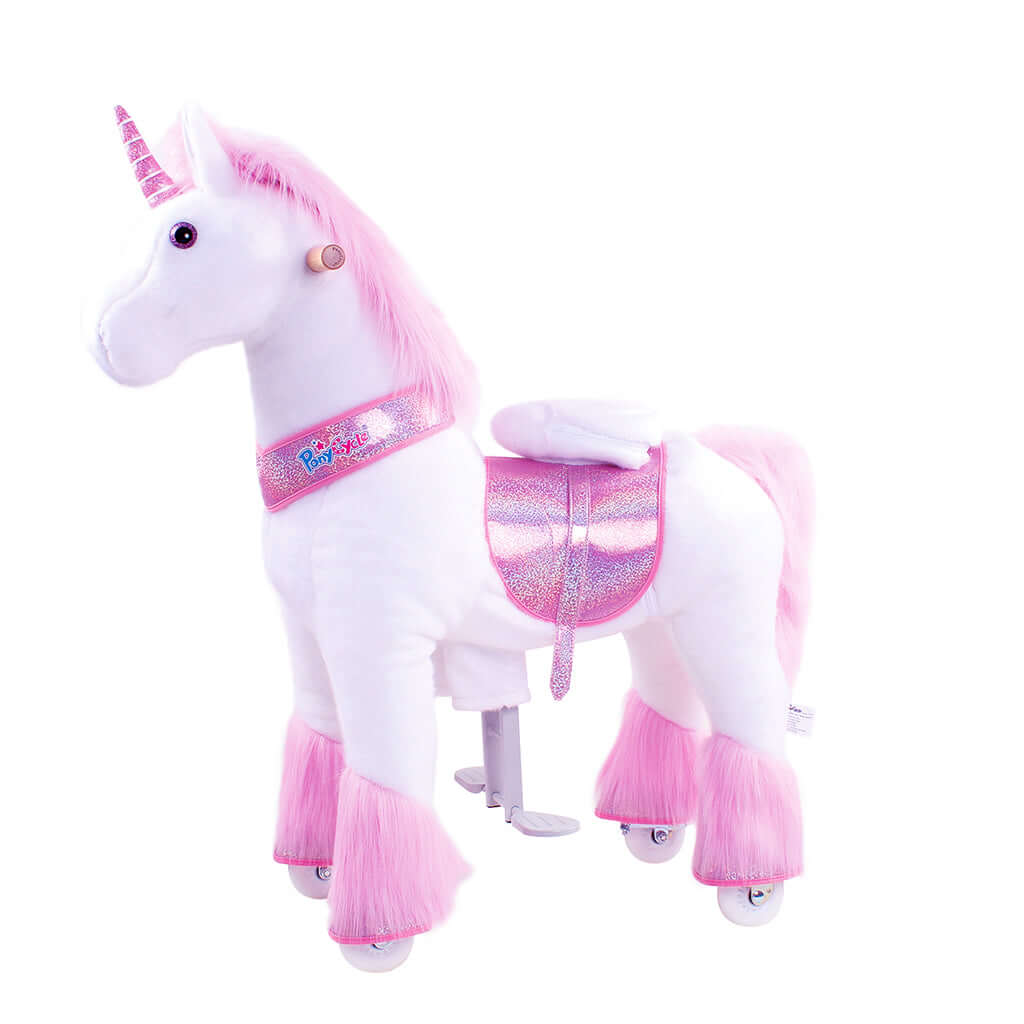 Model U Ride-On Plush Unicorn Age 4-7 Pink