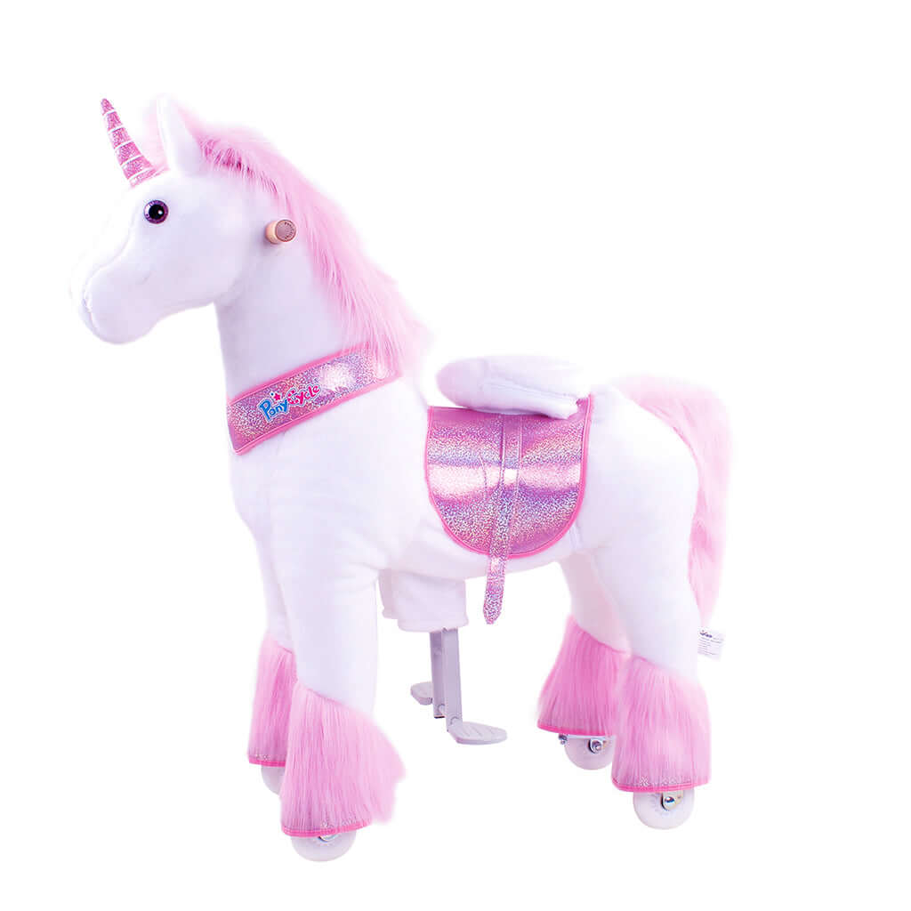 Model U Ride-On Plush Unicorn Age 4-7 Pink
