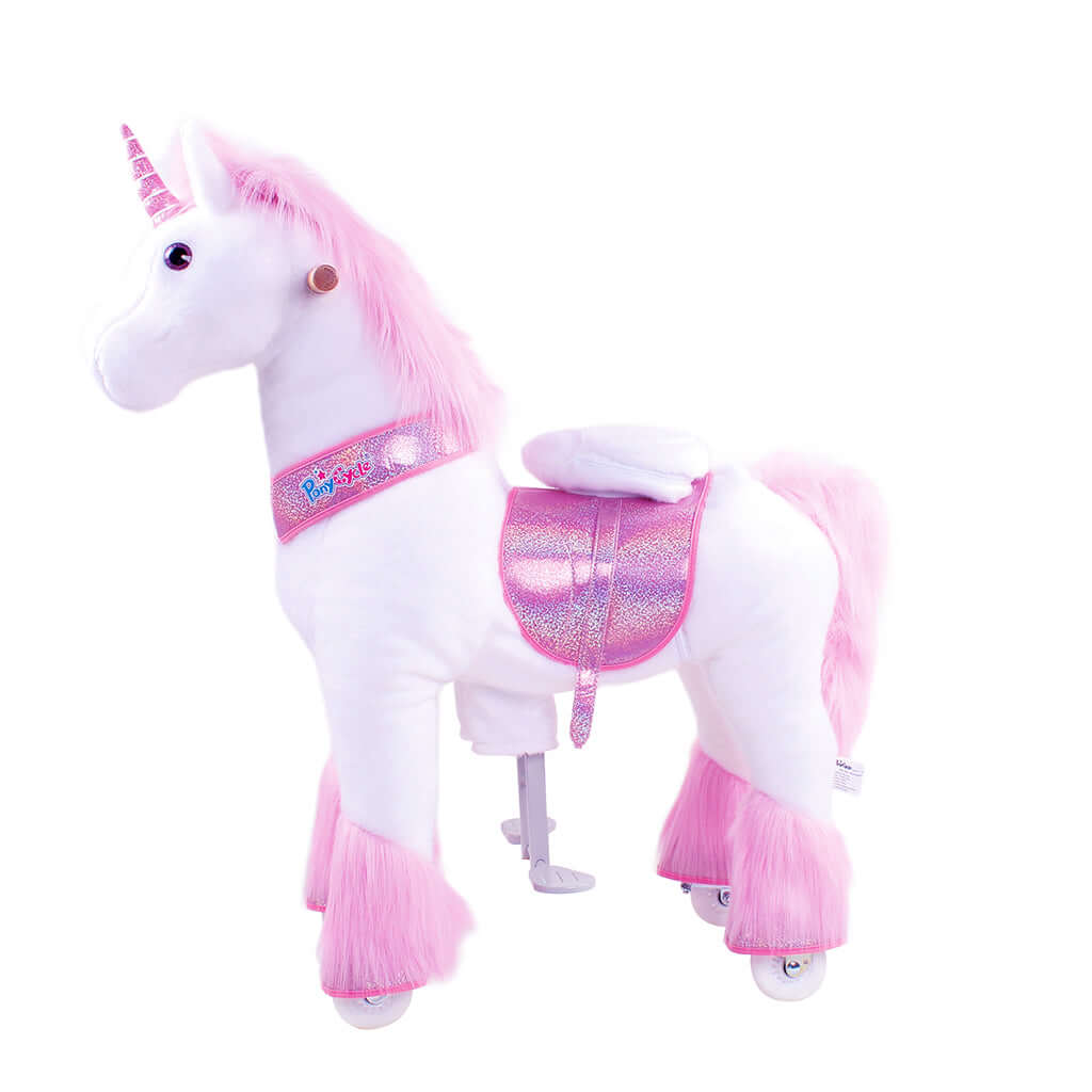 Model U Ride-On Plush Unicorn Age 4-7 Pink