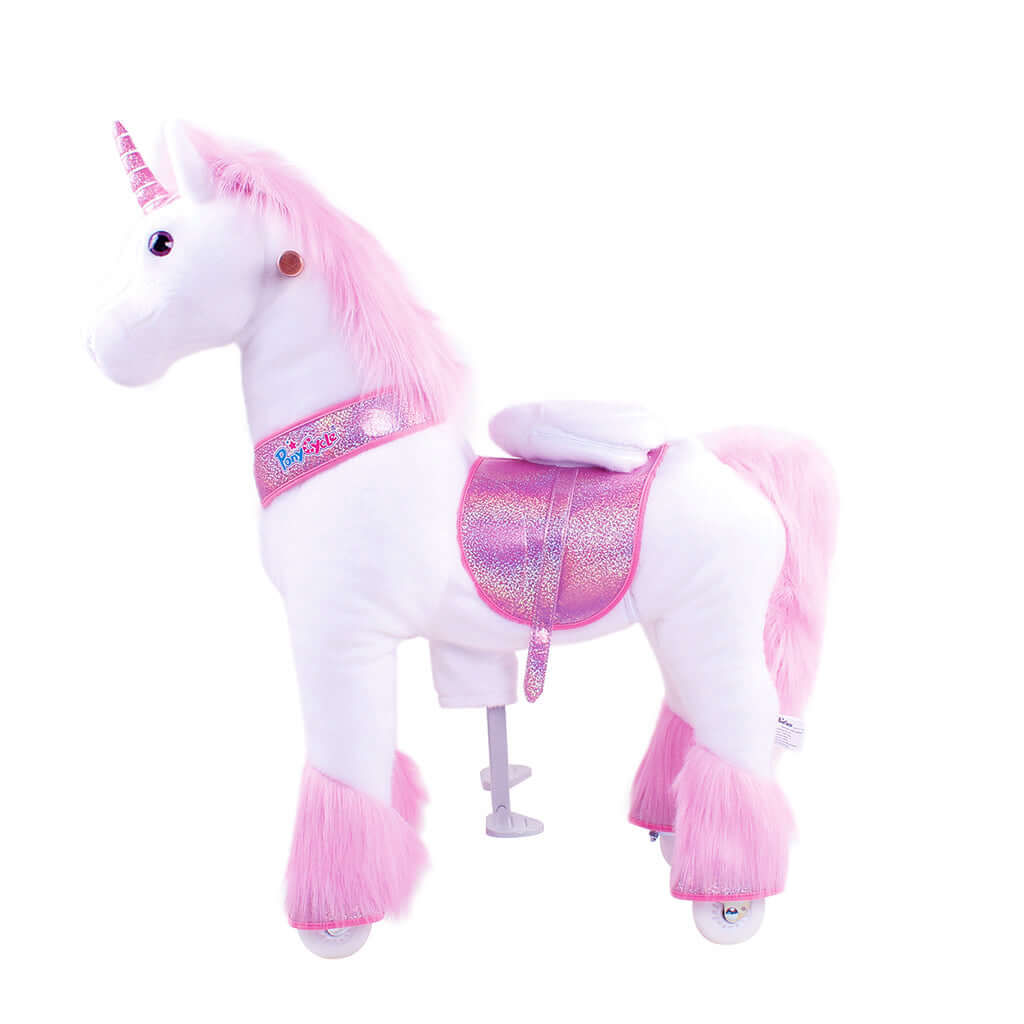 Model U Ride-On Plush Unicorn Age 4-7 Pink