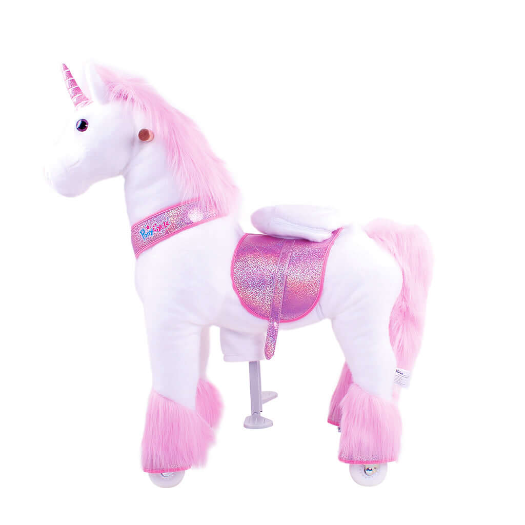 Model U Ride-On Plush Unicorn Age 4-7 Pink