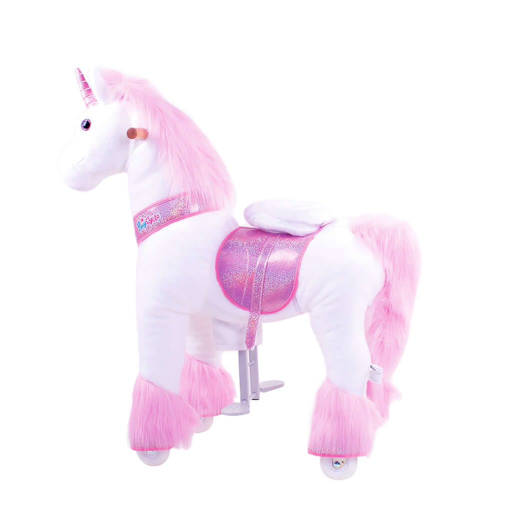 Model U Ride-On Plush Unicorn Age 4-7 Pink