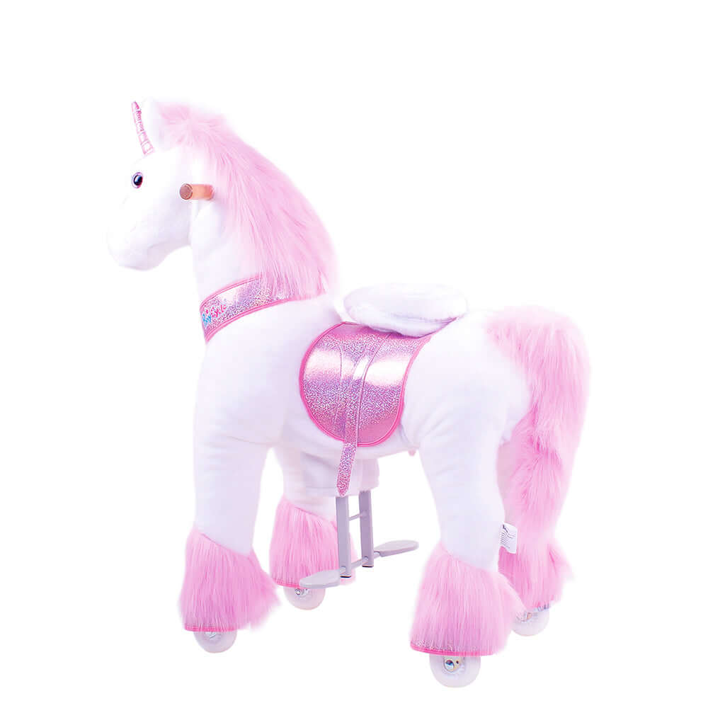Model U Ride-On Plush Unicorn Age 4-7 Pink