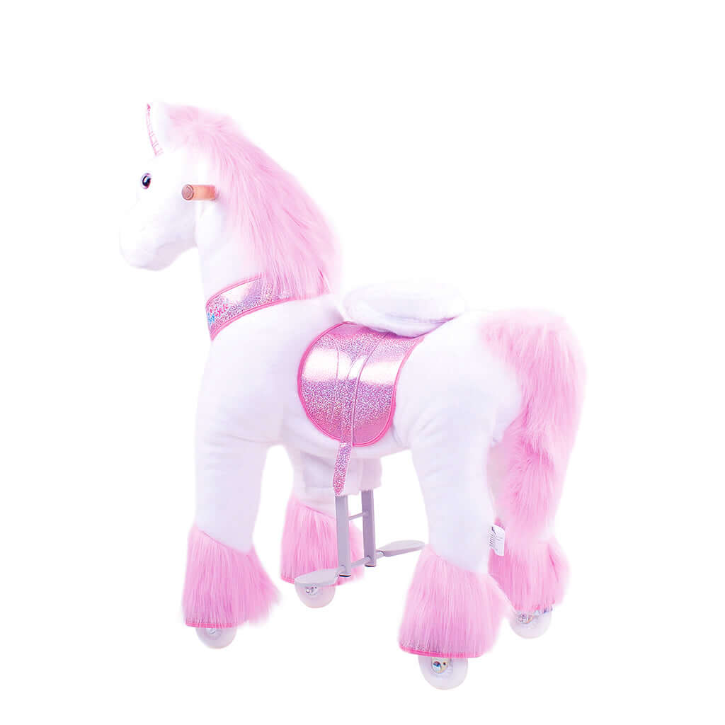 Model U Ride-On Plush Unicorn Age 4-7 Pink