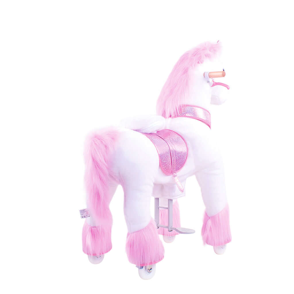 Model U Ride-On Plush Unicorn Age 4-7 Pink