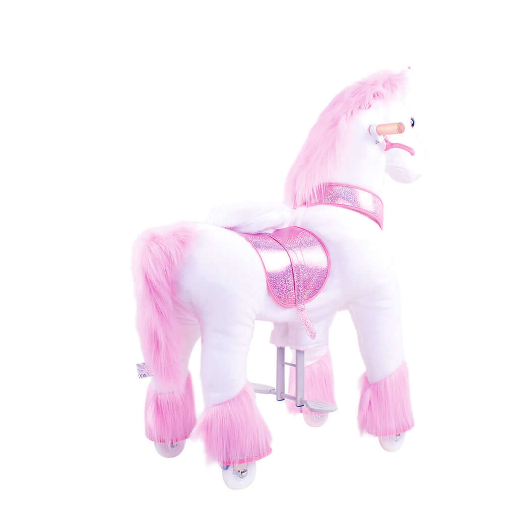 Model U Ride-On Plush Unicorn Age 4-7 Pink