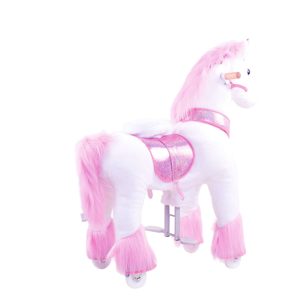 Model U Ride-On Plush Unicorn Age 4-7 Pink