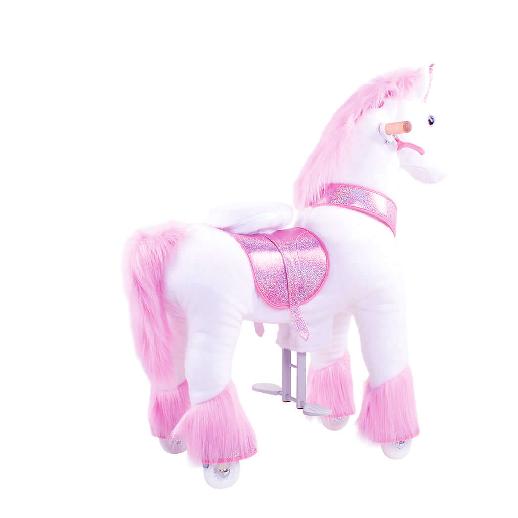 Model U Ride-On Plush Unicorn Age 4-7 Pink