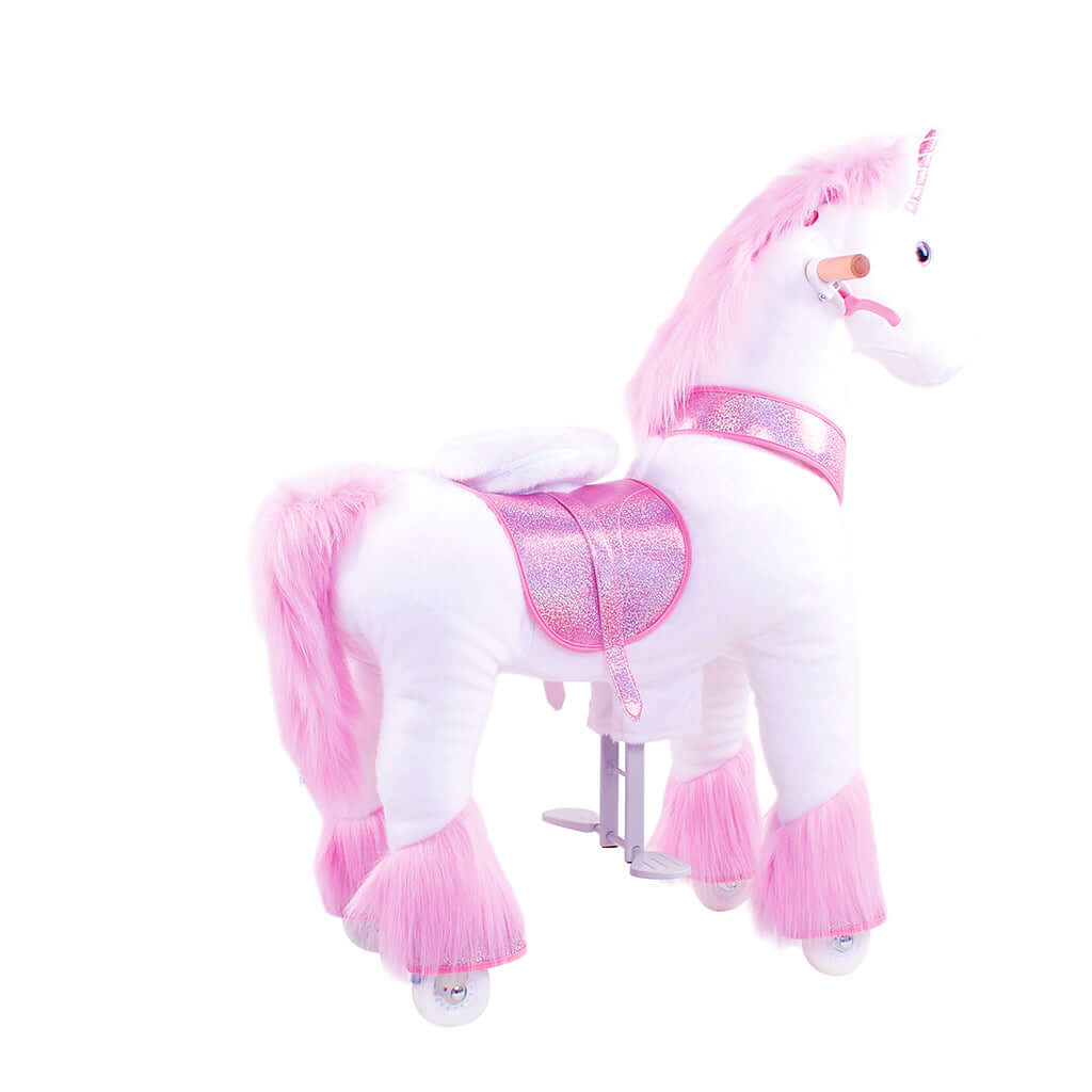 Model U Ride-On Plush Unicorn Age 4-7 Pink