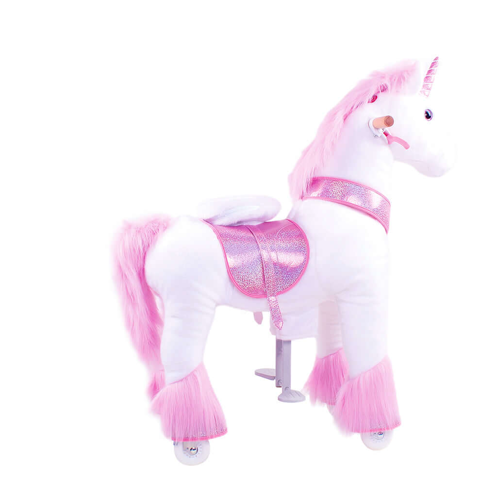 Model U Ride-On Plush Unicorn Age 4-7 Pink