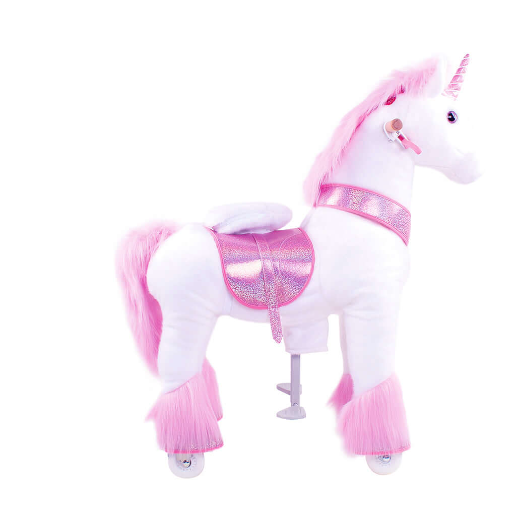 Model U Ride-On Plush Unicorn Age 4-7 Pink