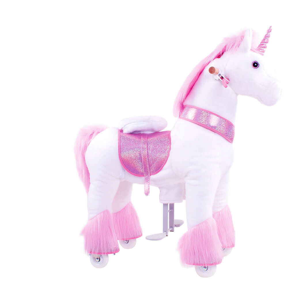 Model U Ride-On Plush Unicorn Age 4-7 Pink