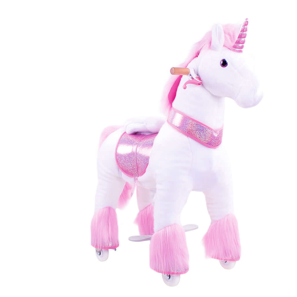 Model U Ride-On Plush Unicorn Age 4-7 Pink