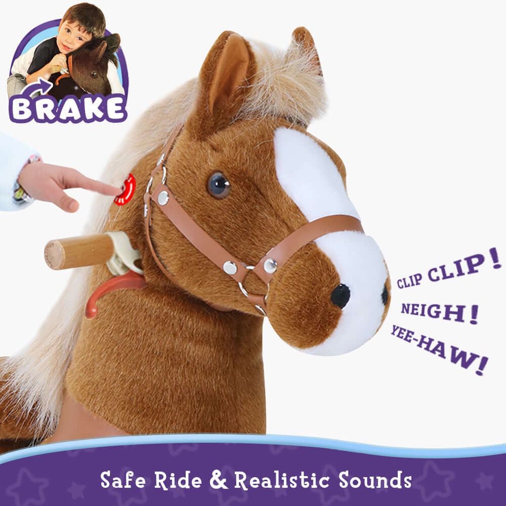 Model U Ride-On Pony Toy Age 4-7 Brown