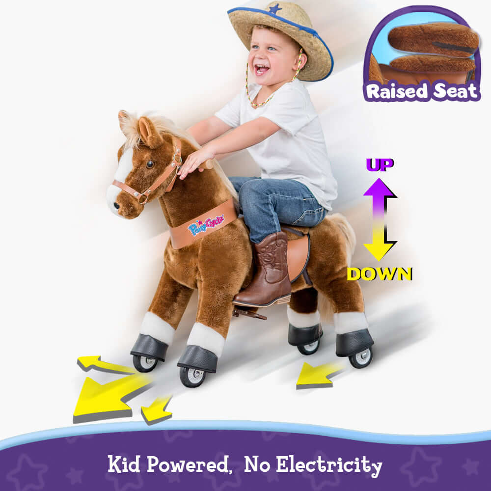 Model U Ride-On Pony Toy Age 4-7 Brown