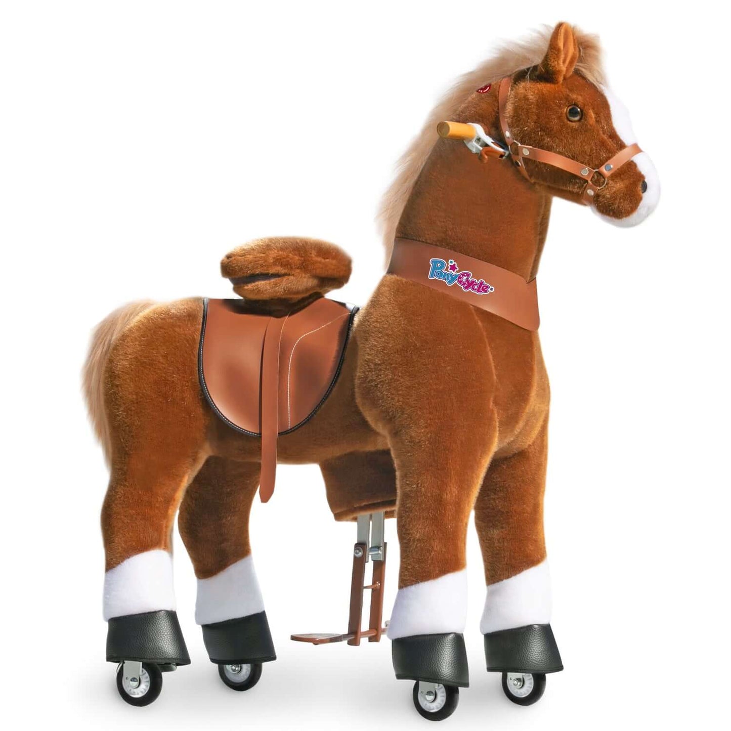 PonyCycle Large Ride On Horse Toy - Brown