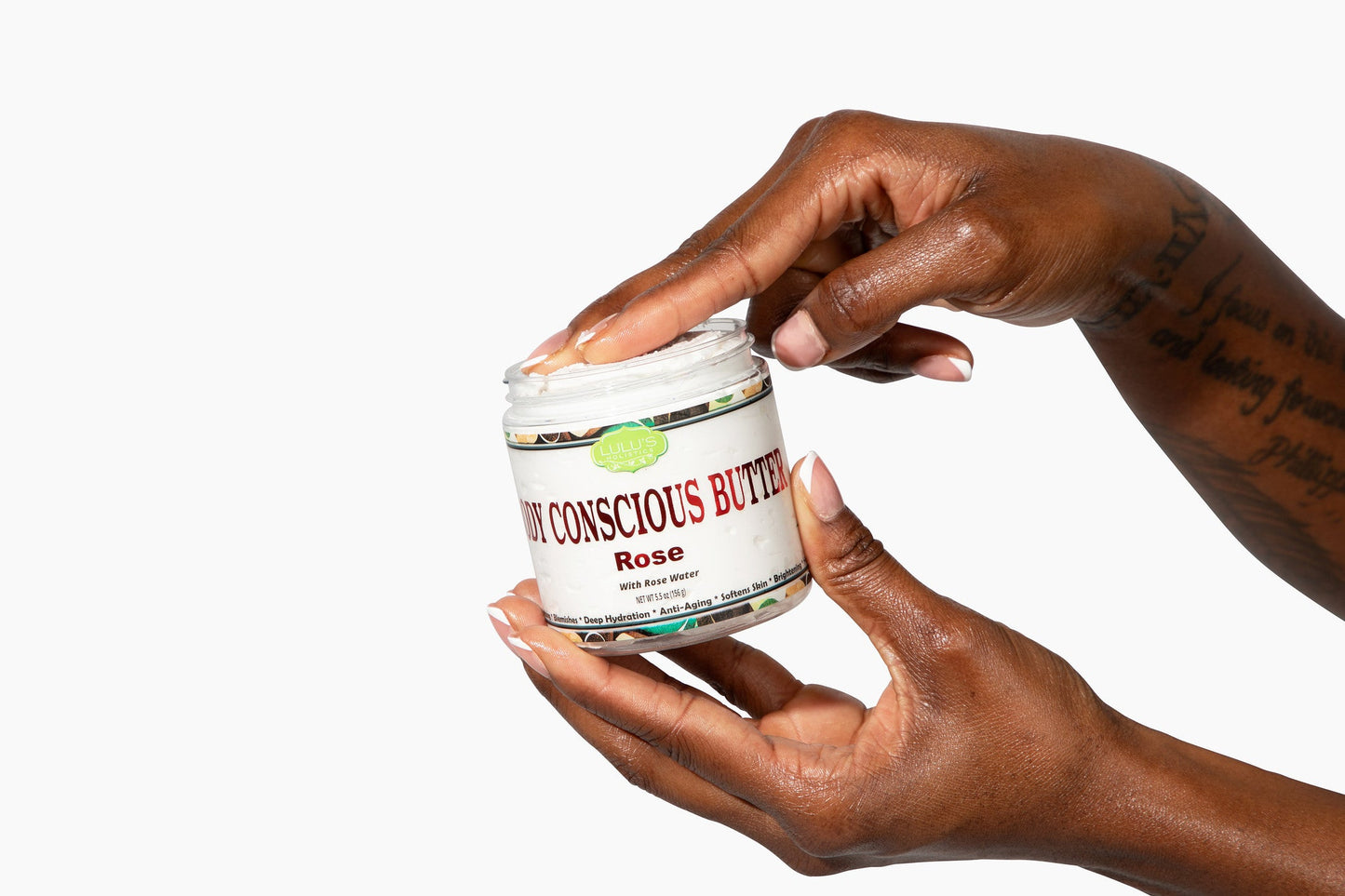 Rose Water  Body Conscious Butter for Superior Hydration and Calm Skin.