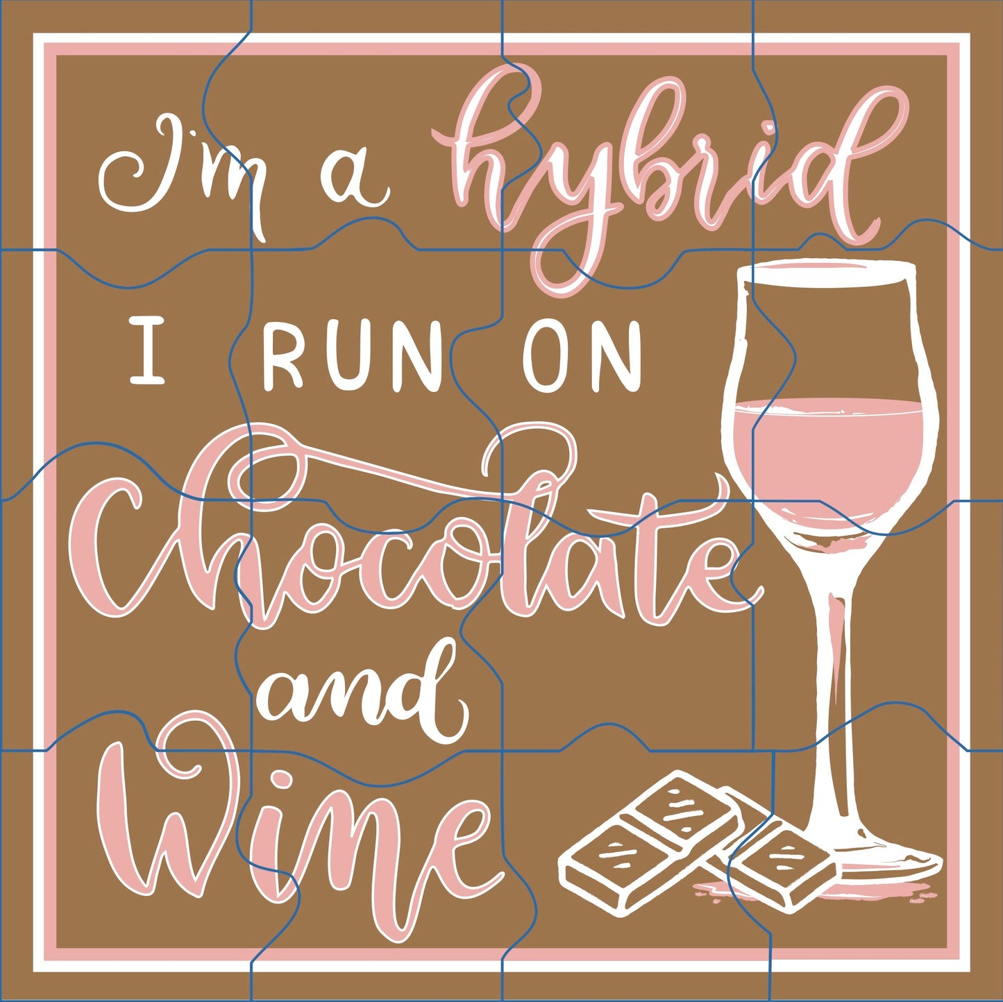 Chocolate and Wine Hybrid Chocolate Puzzle - Patent Pending