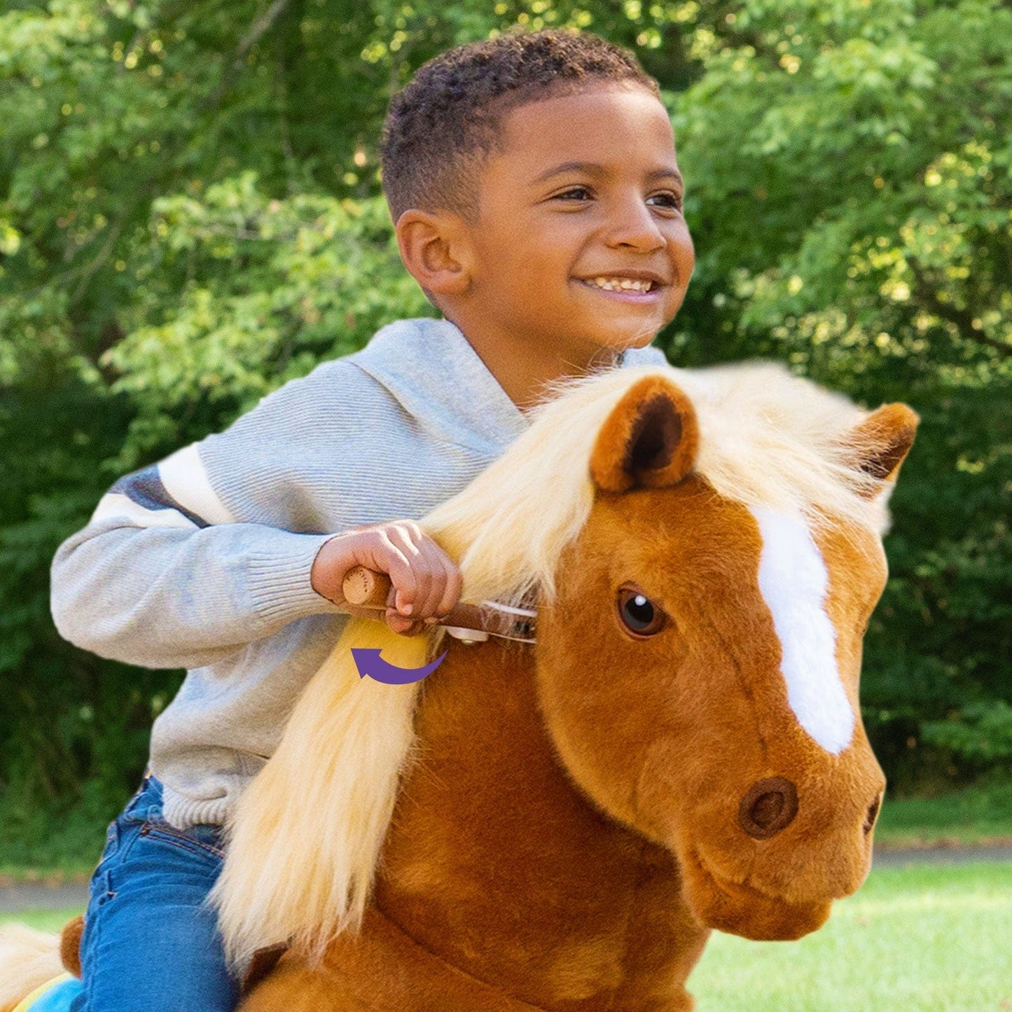 Riding Horse Toy for Age 3-4 Brown Model X
