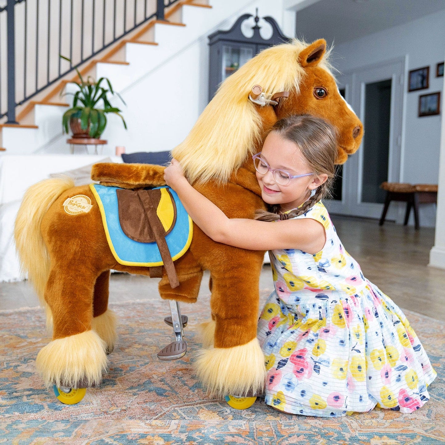 Riding Horse Toy for Age 3-4 Brown Model X