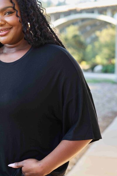 Basic Bae Round Neck Drop Shoulder T-Shirt