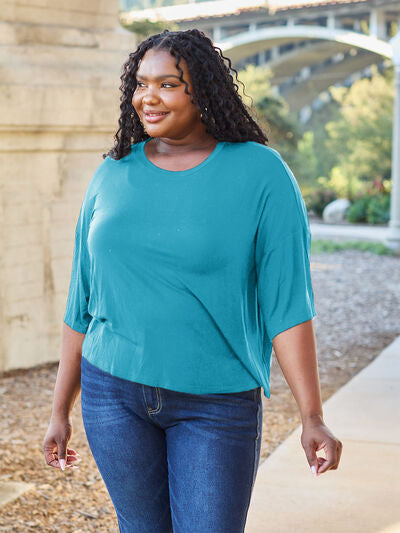 Basic Bae Round Neck Drop Shoulder T-Shirt
