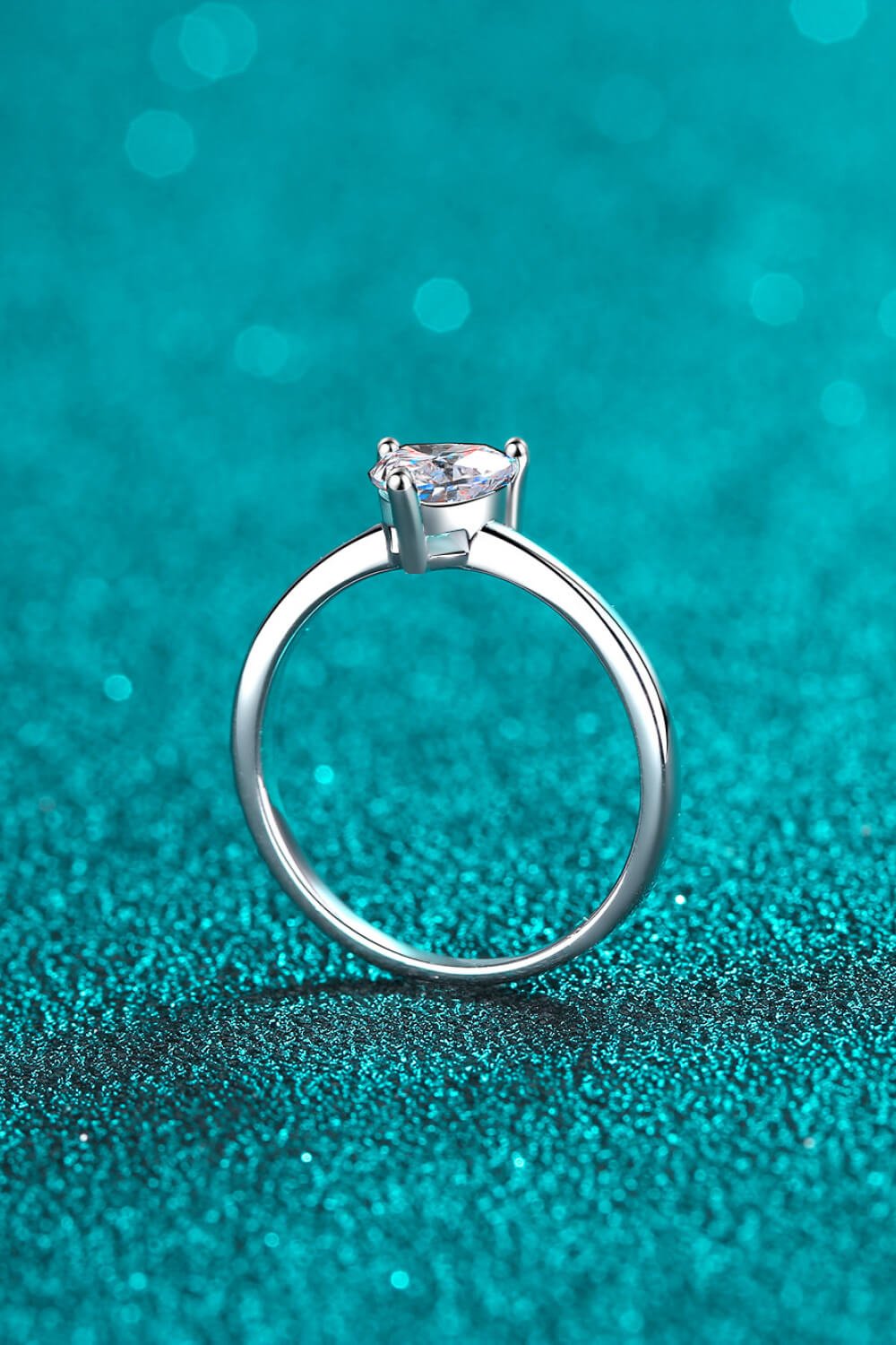 925 Sterling Silver Heart-Shaped Moissanite Solitaire Ring (PREORDER)
