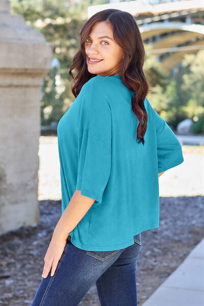 Basic Bae Round Neck Drop Shoulder T-Shirt