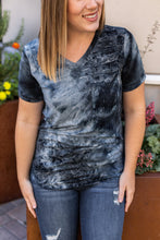 Sophie Pocket Tee - Slate Tie Dye (size M)