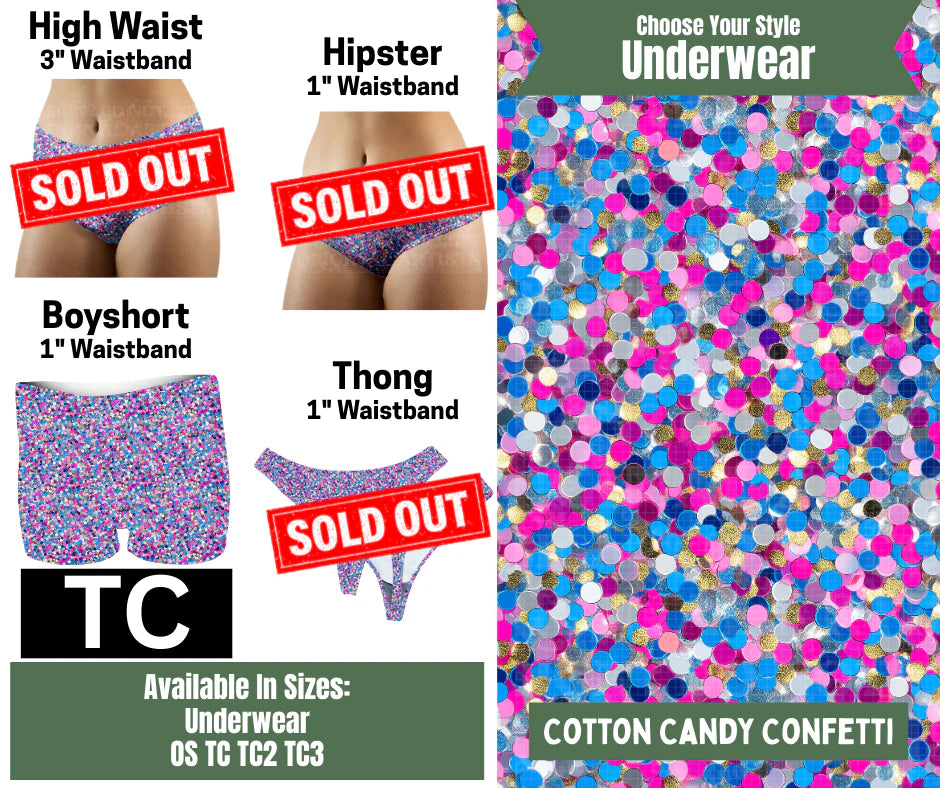 Cotton Candy Confetti Boyshort Underwear