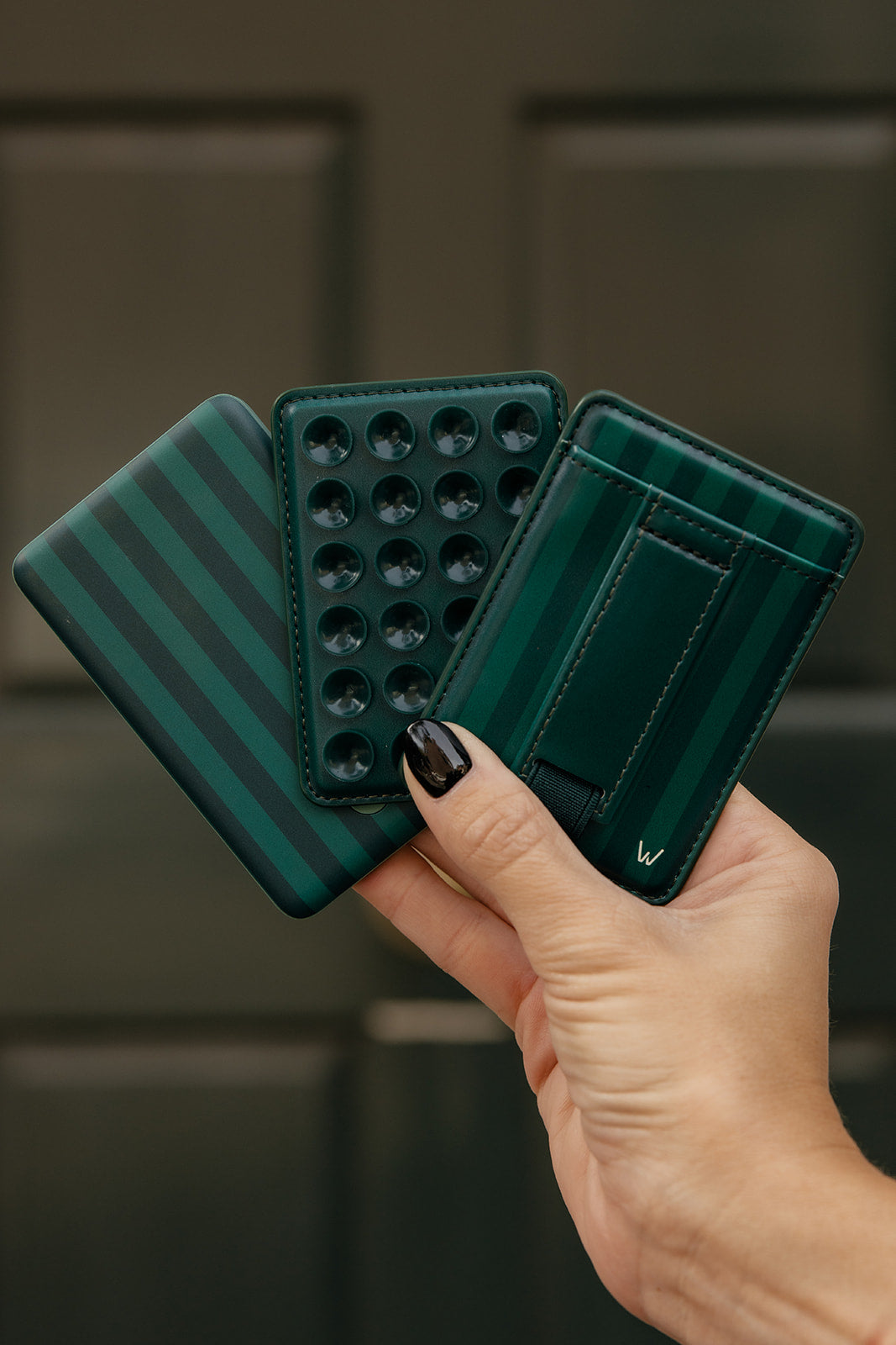 Evergreen Stripe Magnetic Wallet