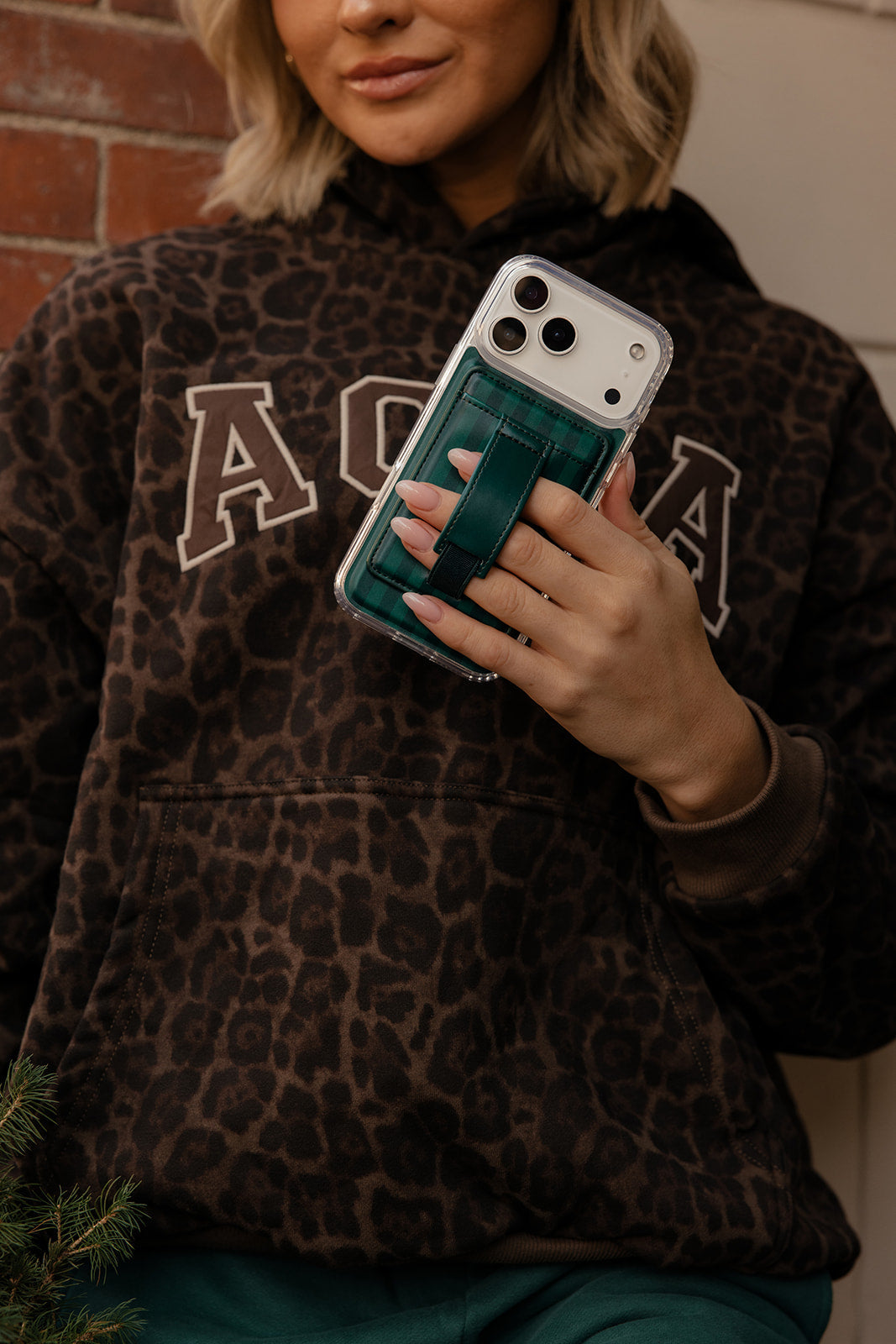 Evergreen Stripe Magnetic Wallet