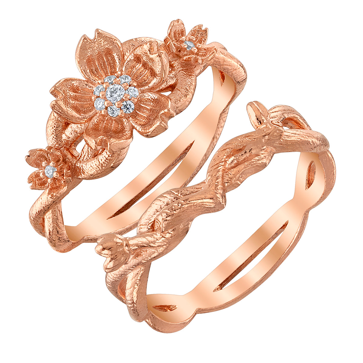 Disney X RockLove DISNEY MULAN Mulan Cherry Blossom Stacker Rings
