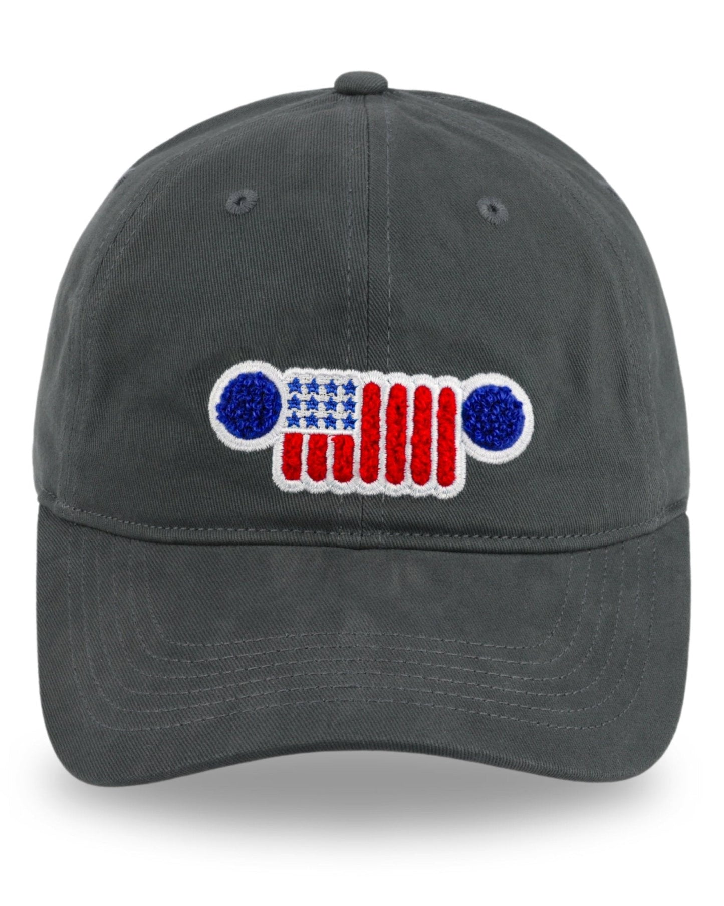Hat - Jeep Chino Twill Ponytail with Chenille Stars and Stripes Grille Patch