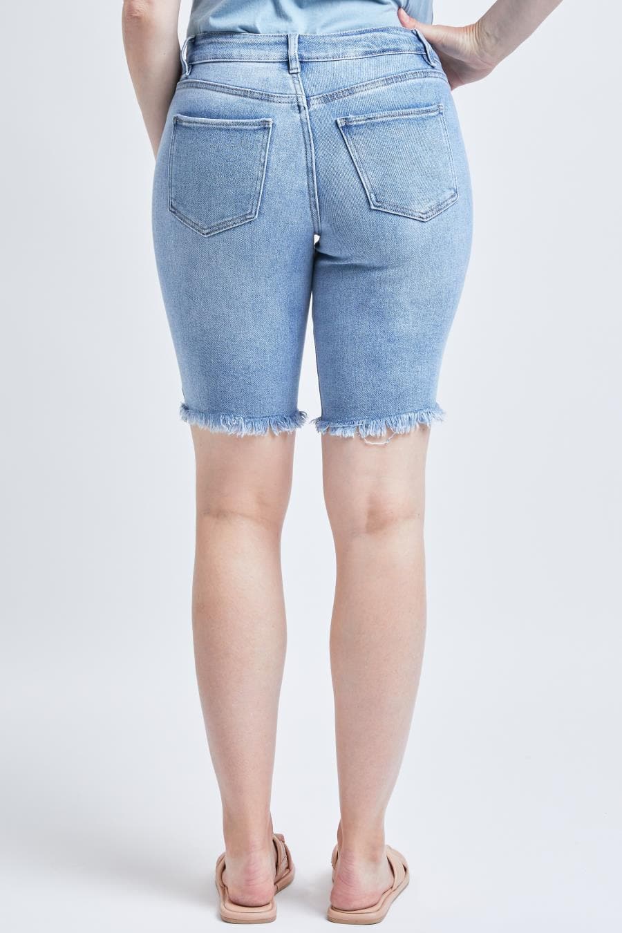 Women's Vintage Dream Bermuda Shorts With Frayed Hem