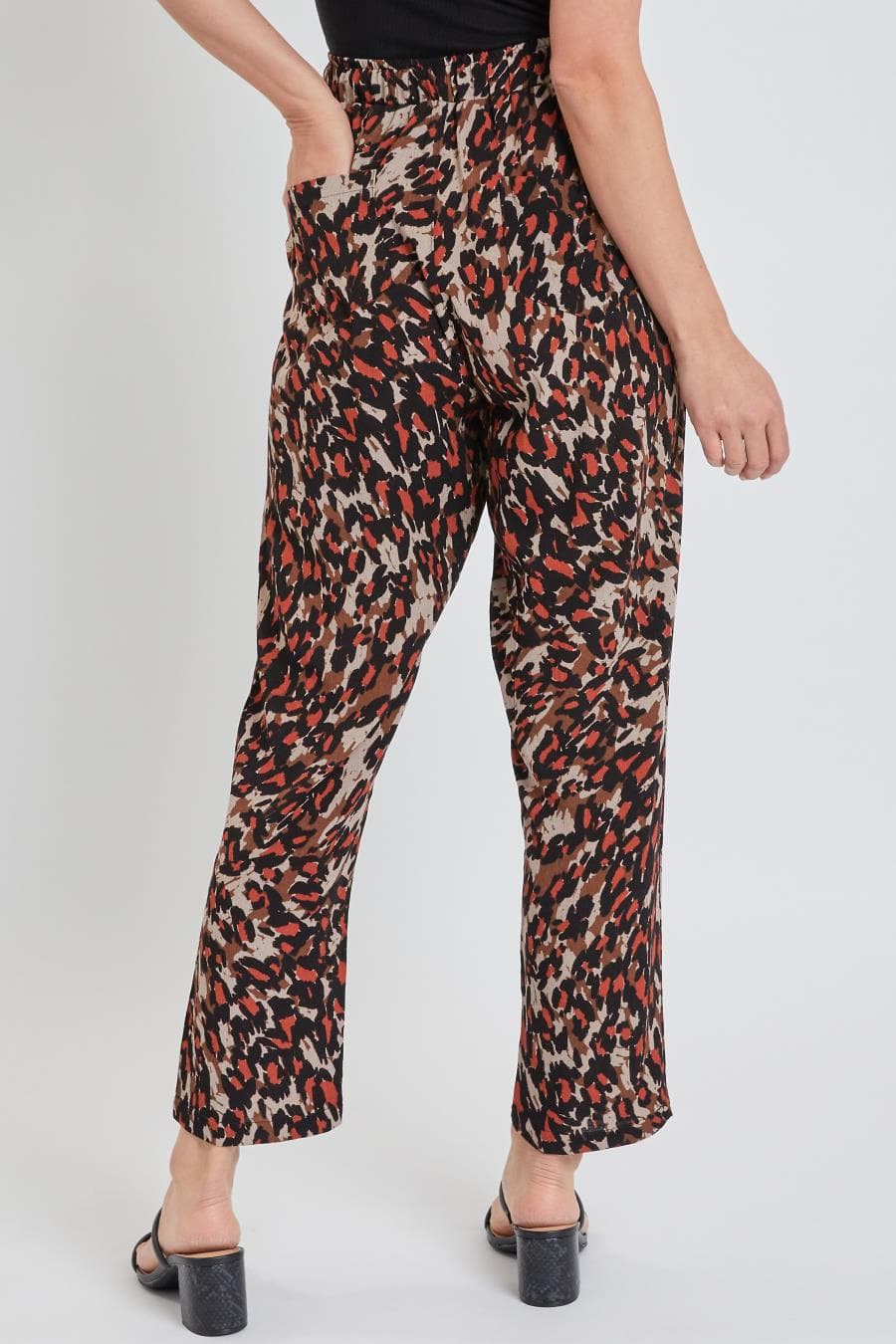 Women's Straight Tapered High Rise Drawstring Waistband Pants Lifestyle Collection