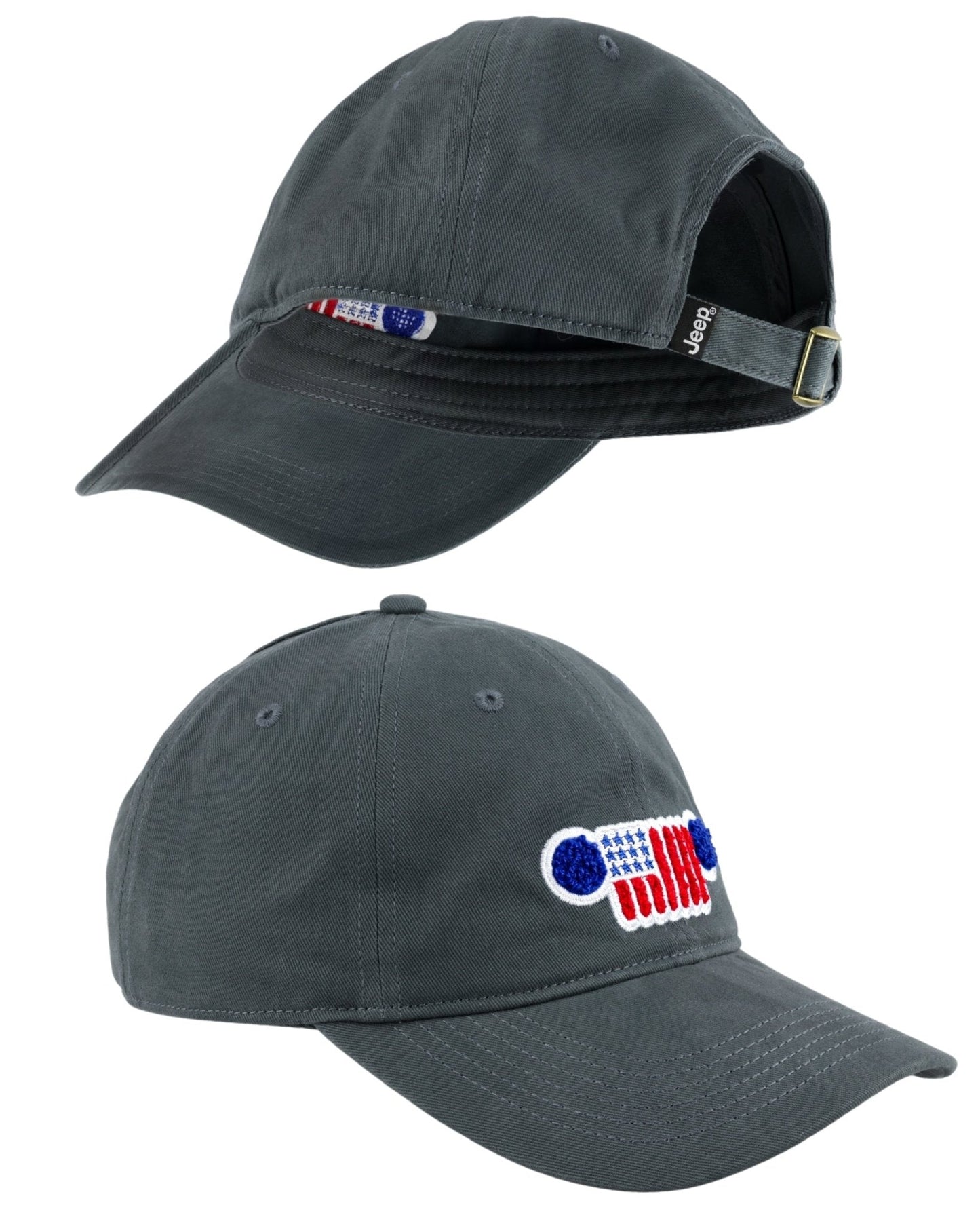 Hat - Jeep Chino Twill Ponytail with Chenille Stars and Stripes Grille Patch