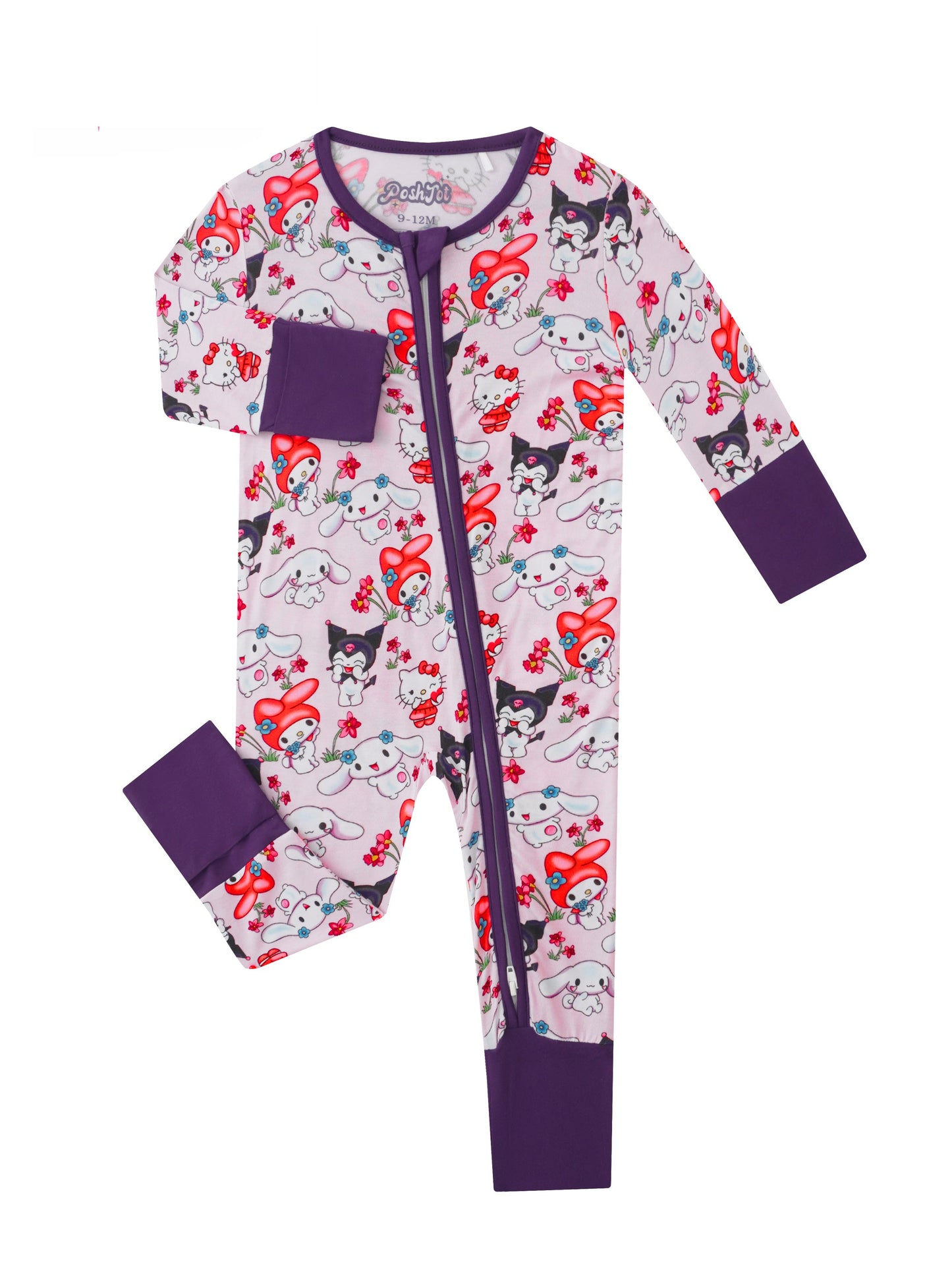 PoshTOT Sanrio My Melody Bamboo Baby Convertible Zippy Romper