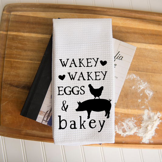 Wakey Wakey Kitchen Tea Towel