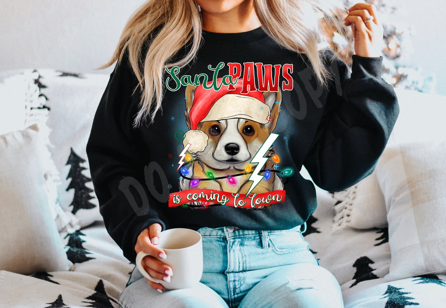 SANTA PAWS 14 CREWNECK SWEATSHIRT