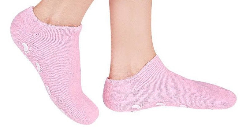 Spa Socks - Gel Infused with No Slip Grips | Soften Feet As You Wear | BCA